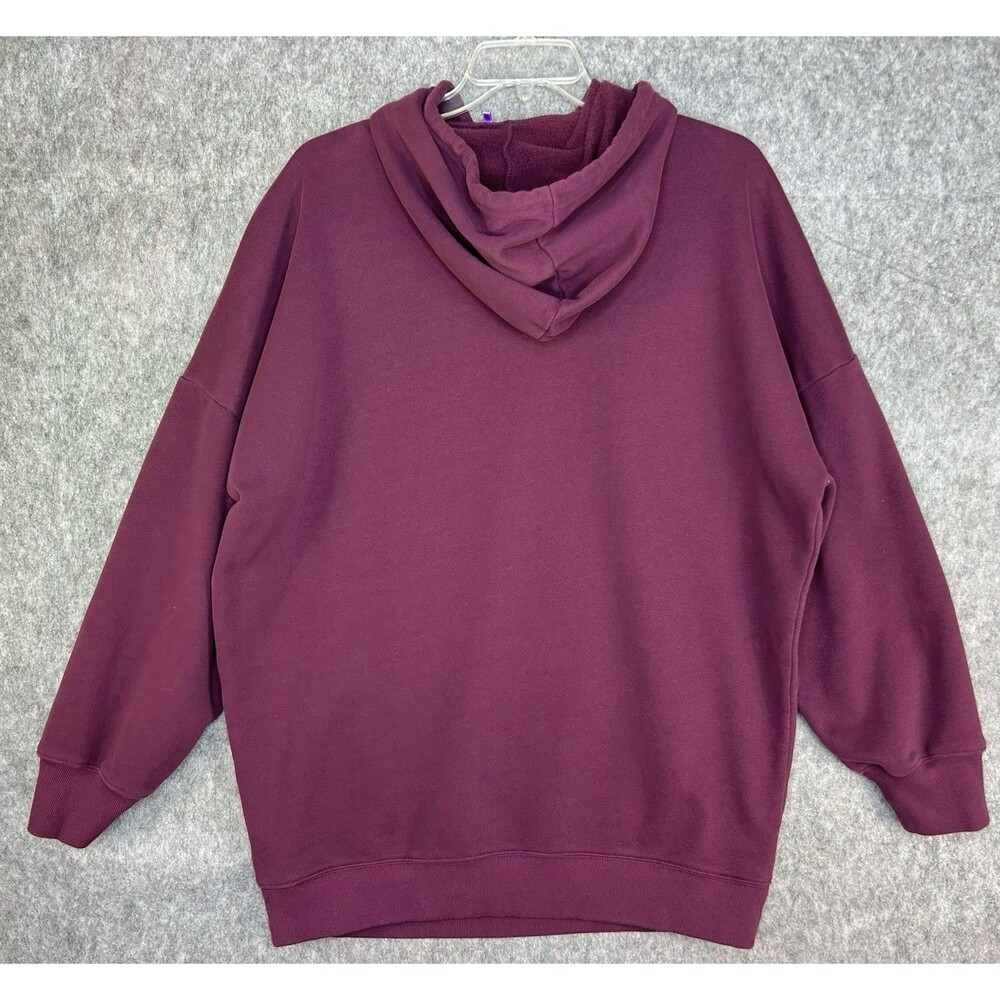 Yitty Oversized Burgundy Red Hoodie Sweatshirt XS - Picture 4 of 10